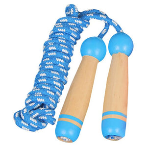 Corde à sauter jouet bleu