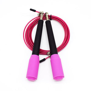 corde a sauter cable acier rose