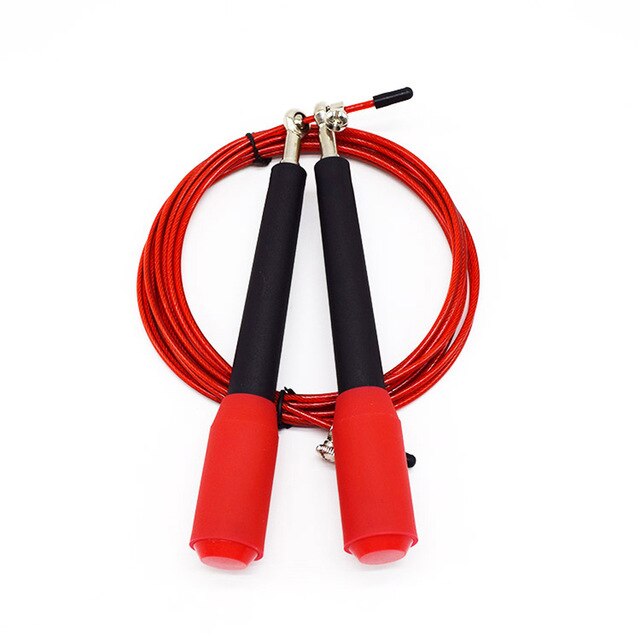 Corde à sauter crossfit cable acier rouge
